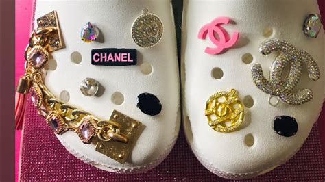 crocs chanel charms|chanel jibetzts for crocs.